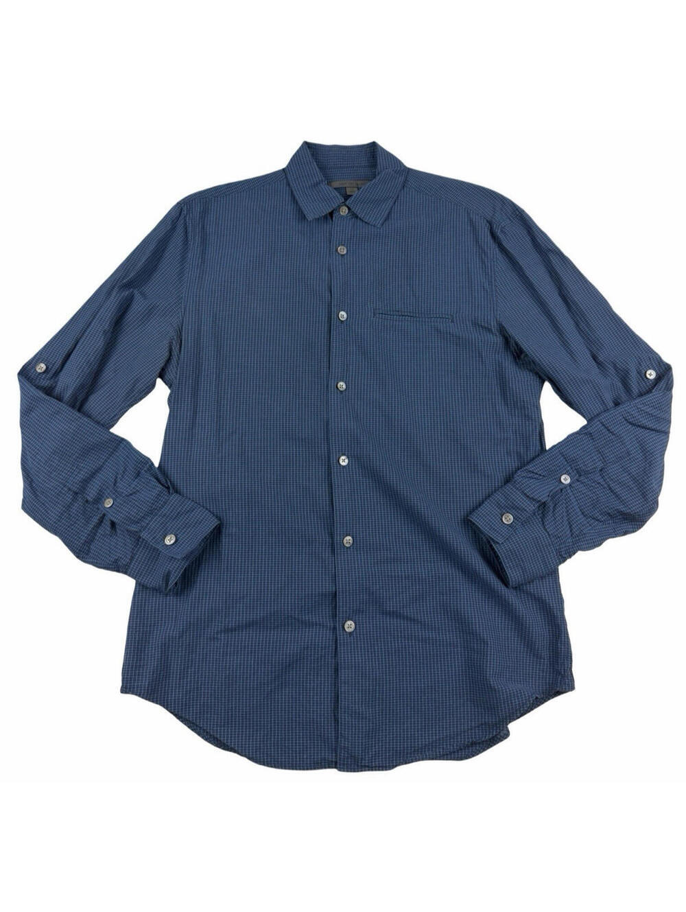 John Varvatos Long Sleeve Button Up Shirt Cotton Red Blue Check Size XS